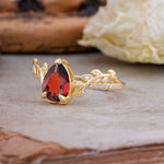 SR16988 Garnet Ring - Rose-Gold