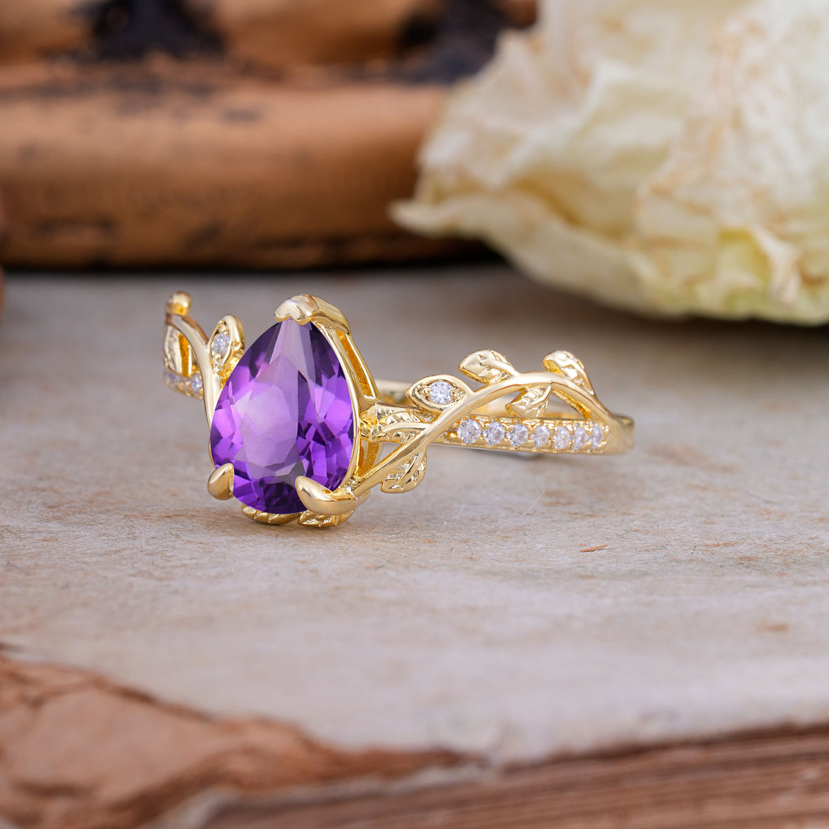 SR16988 Amethyst Ring - Rose-Gold