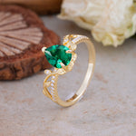 SR16988 Emerald Ring - White-Gold