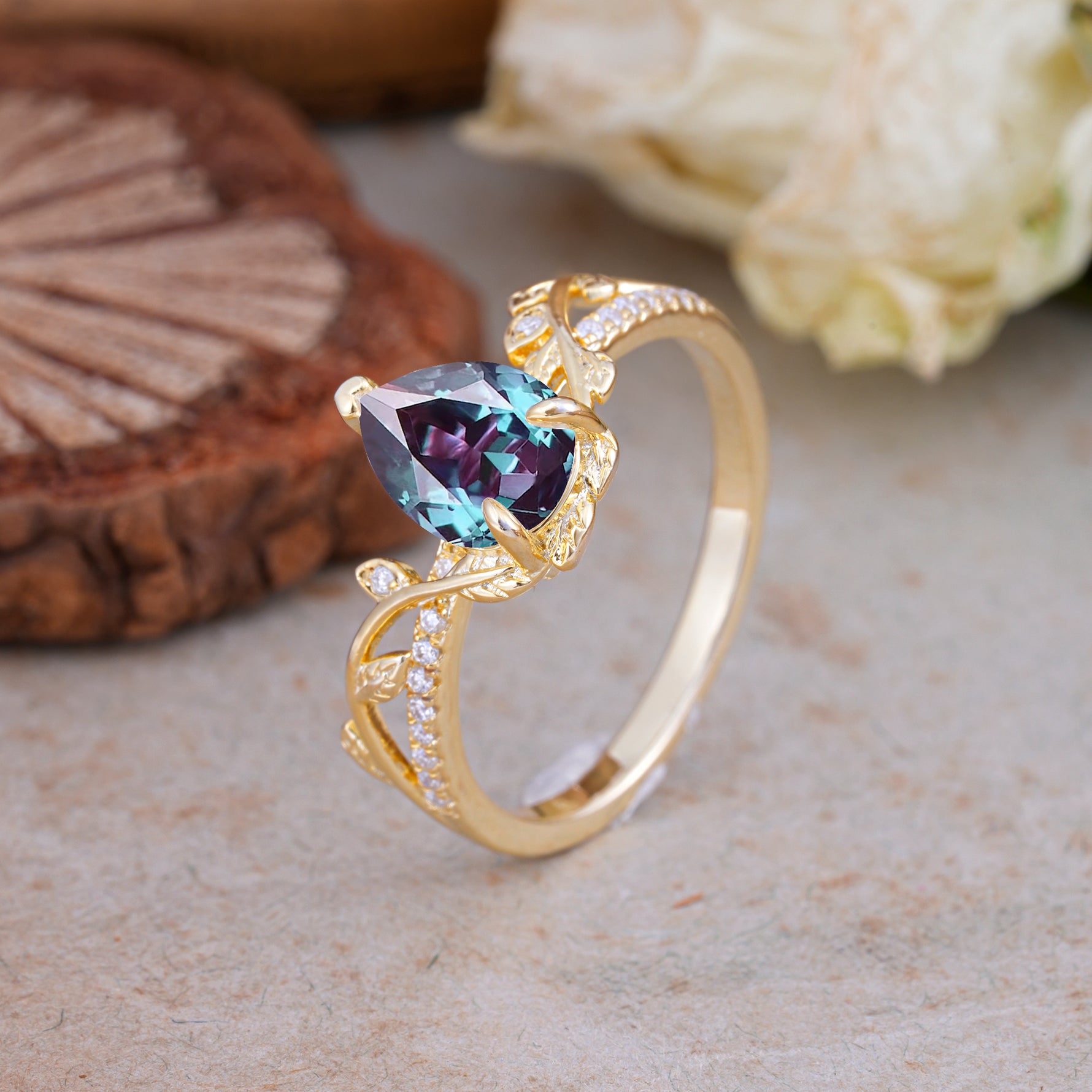 SR16988 Alexandrite Ring - White-Gold