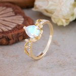 SR16988 Moonstone Ring - White-Gold