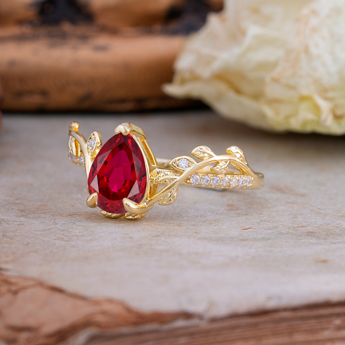 SR16988 Ruby Ring - Rose-Gold