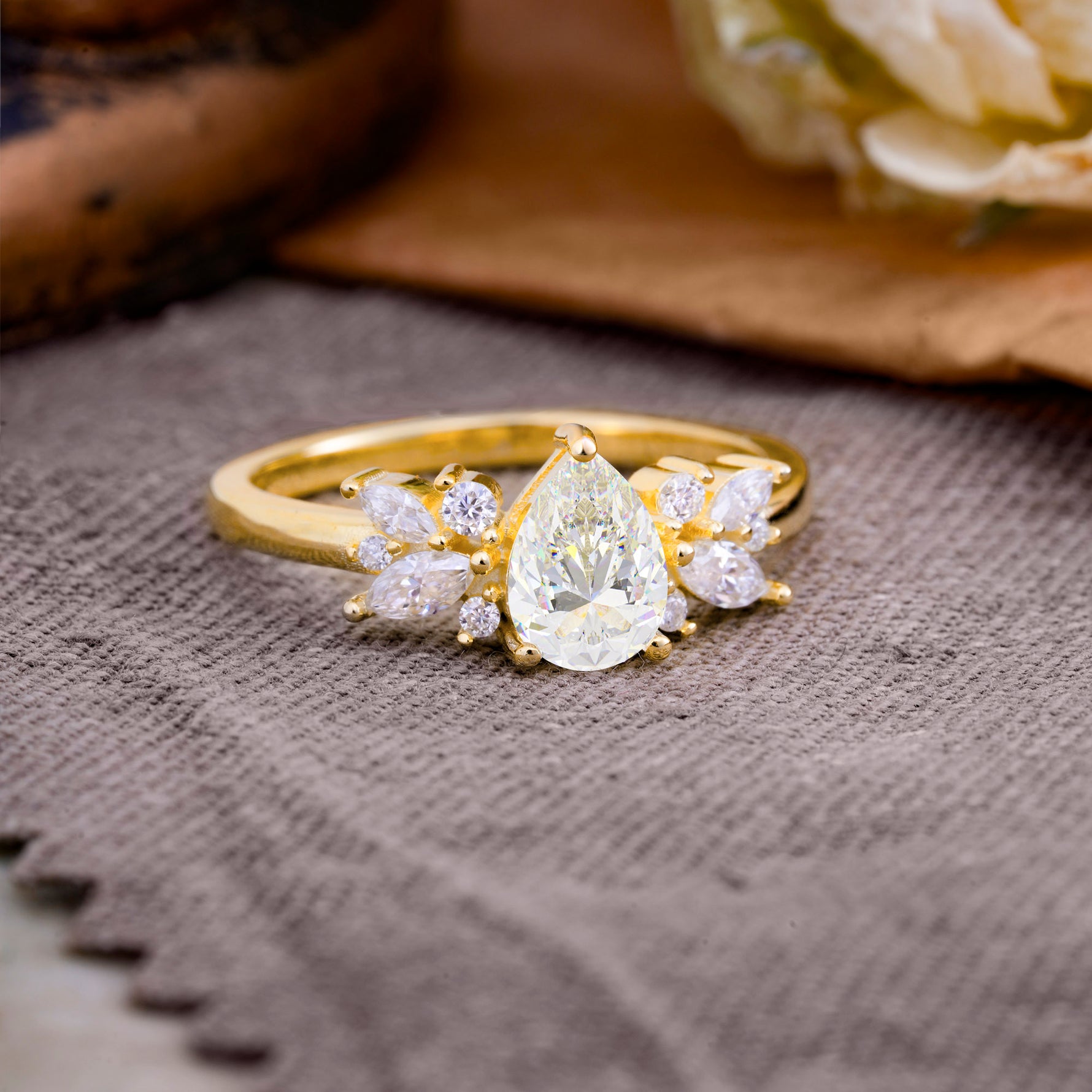 SR16990 Moissanite Ring - Rose-Gold