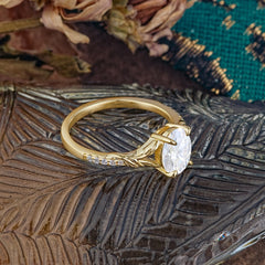 Heirloom 4-Prong Oval Moissanite Engagement Ring