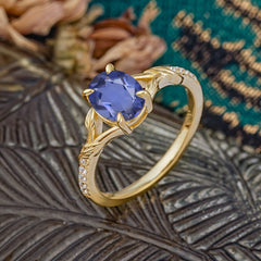 Heirloom 4-Prong Oval Cut Tanzanite Engagement Ring