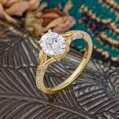 Heirloom 4-Prong Oval Cut Lab Diamond Engagement Ring