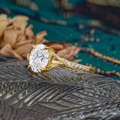 Heirloom 4-Prong Oval Cut Lab Diamond Engagement Ring