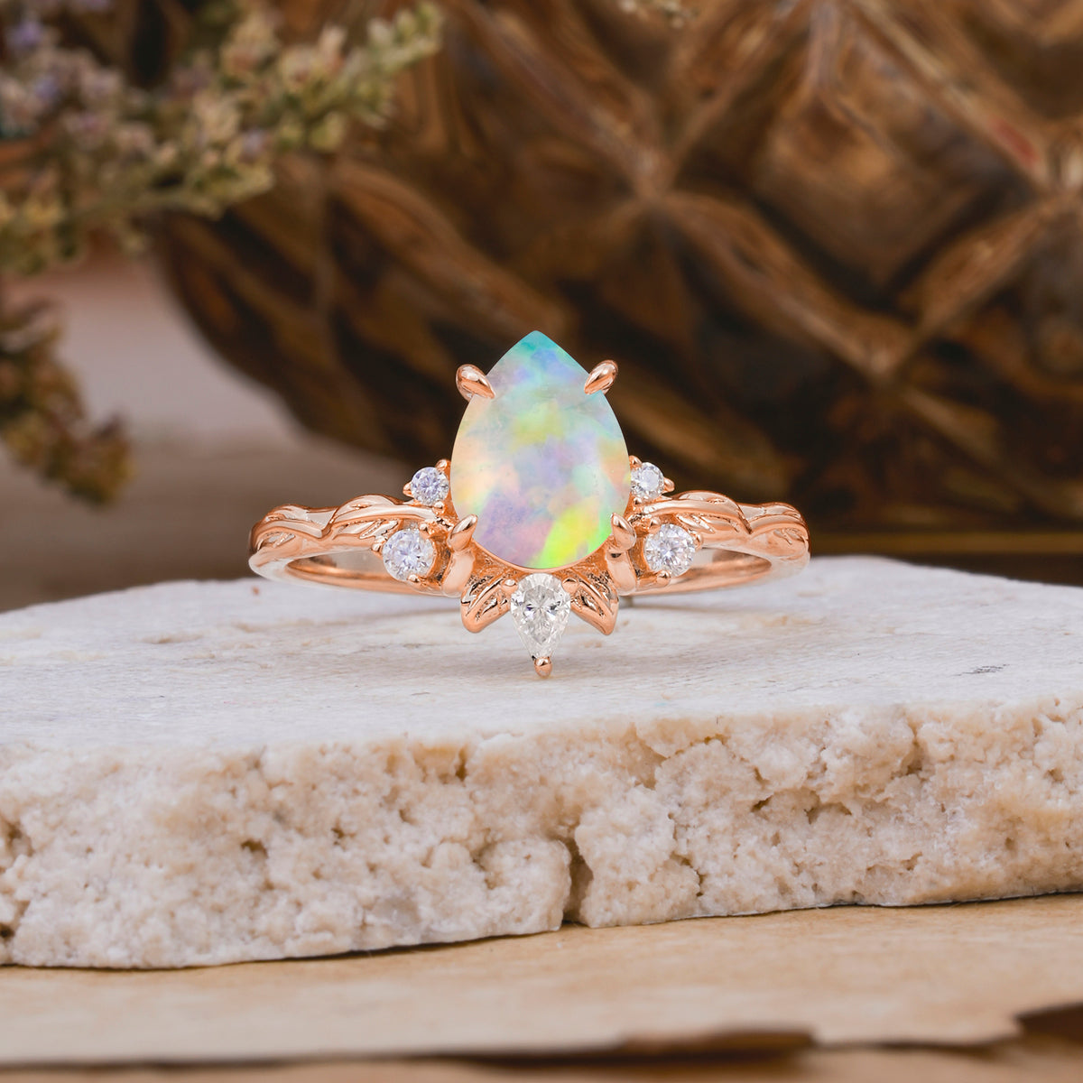 SR16996 Fire Opal Ring - Additional view