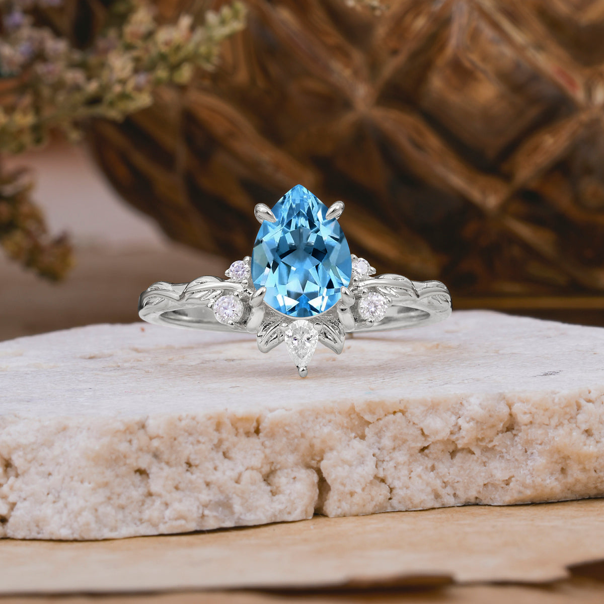 SR16996 Aquamarine Ring - Additional view