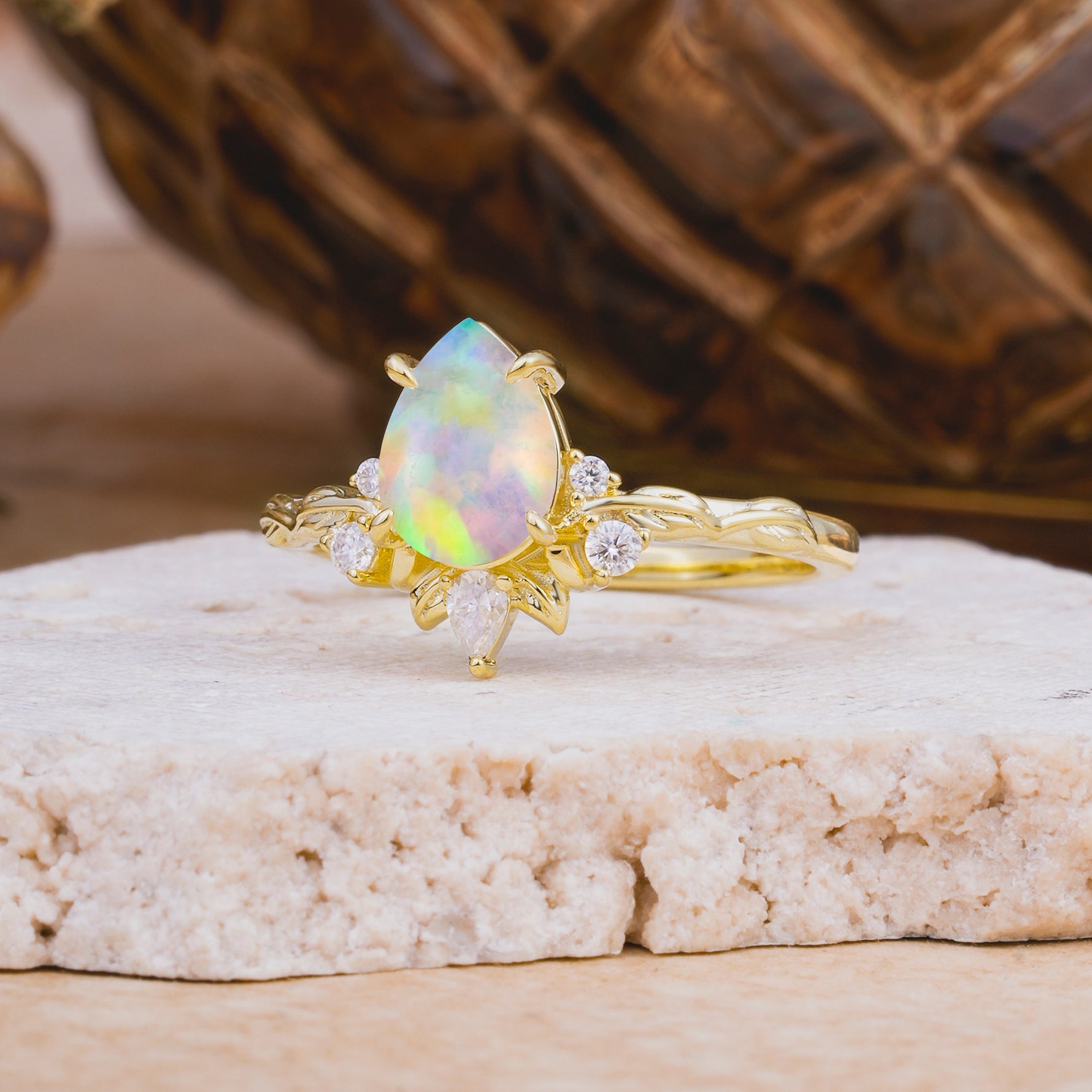 SR16996 Fire Opal Ring - Rose-Gold