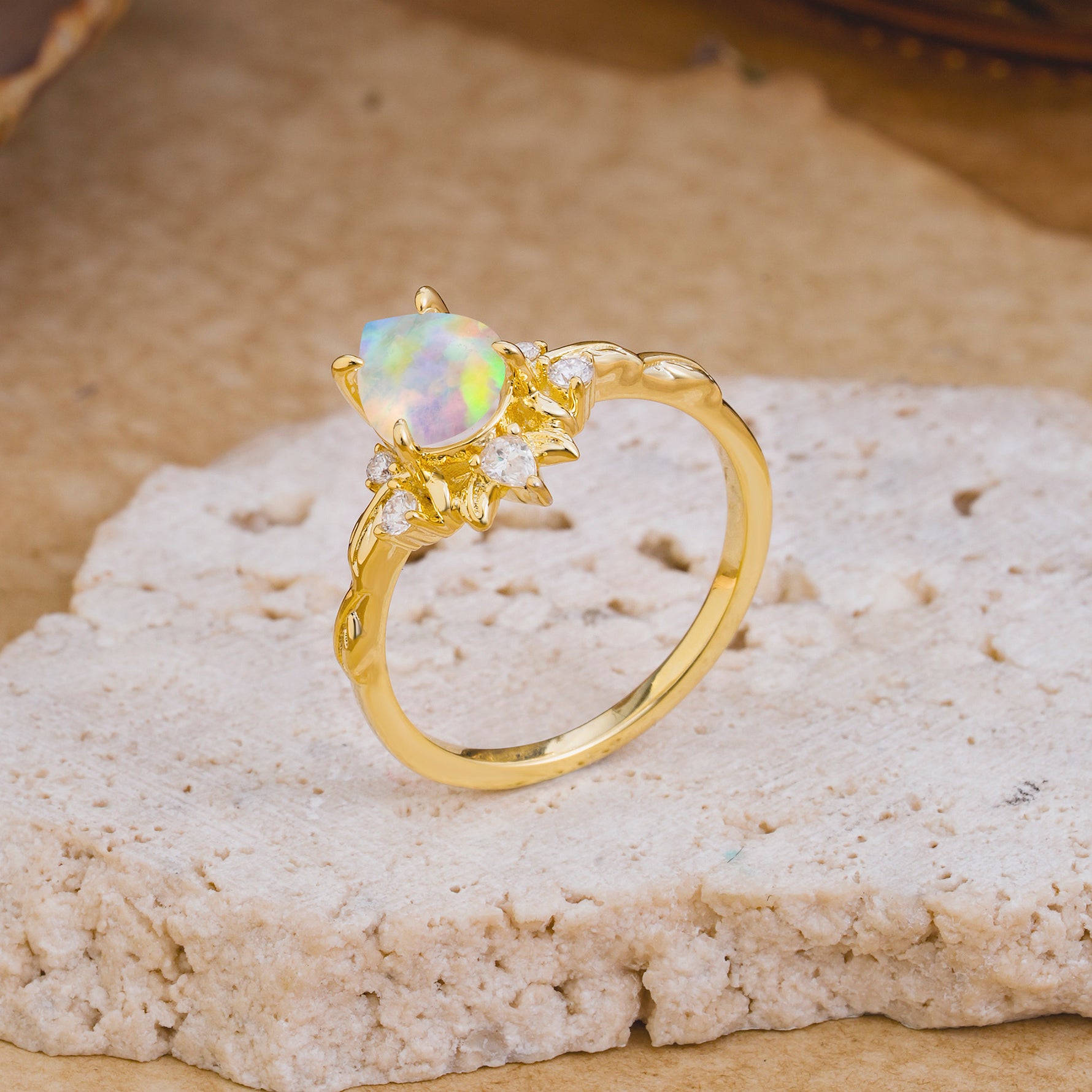 SR16996 Fire Opal Ring - Additional view