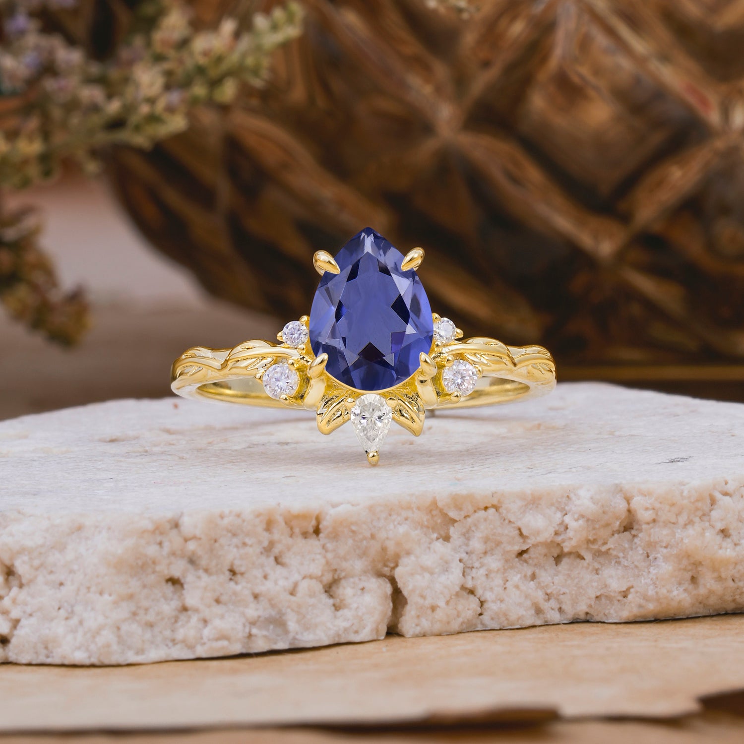 SR16996 Tanzanite Ring - Yellow-Gold