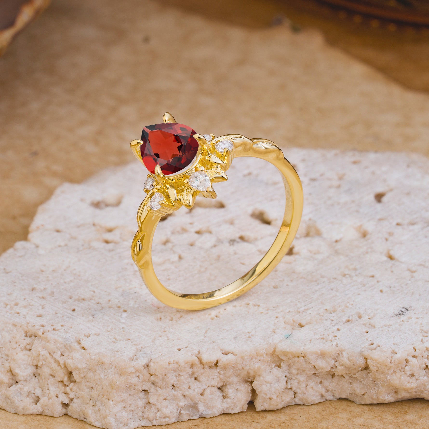 SR16996 Garnet Ring - Additional view