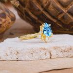 SR16996 Aquamarine Ring - White-Gold