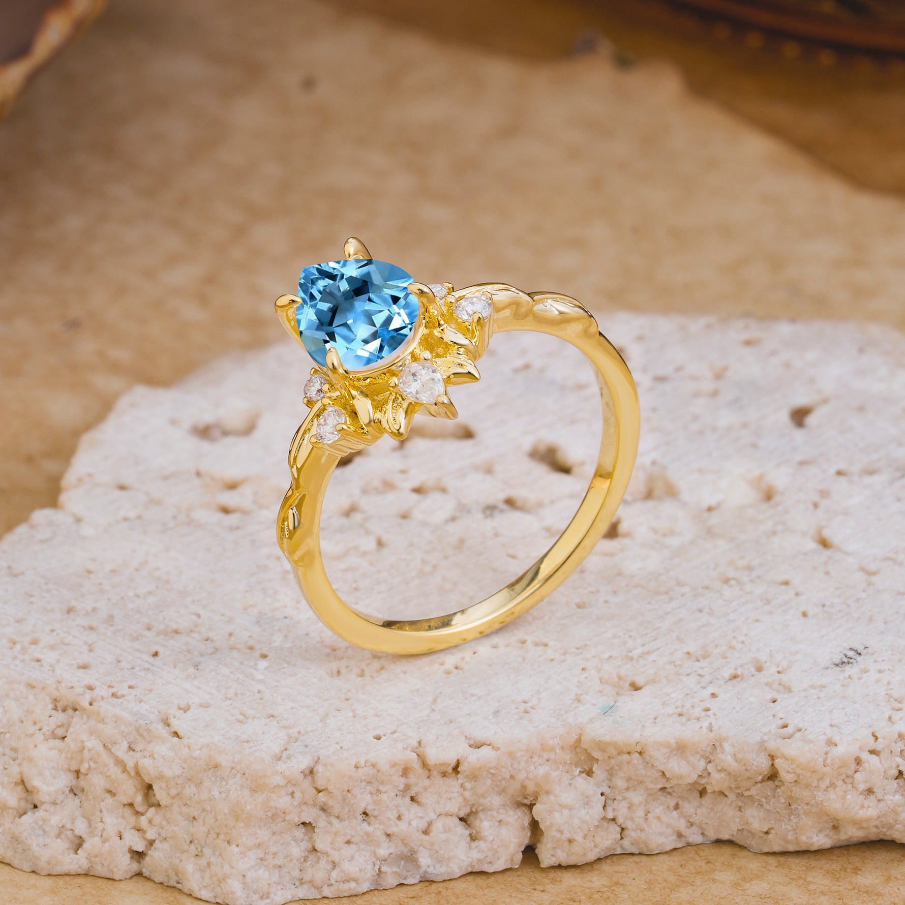 SR16996 Aquamarine Ring - Additional view