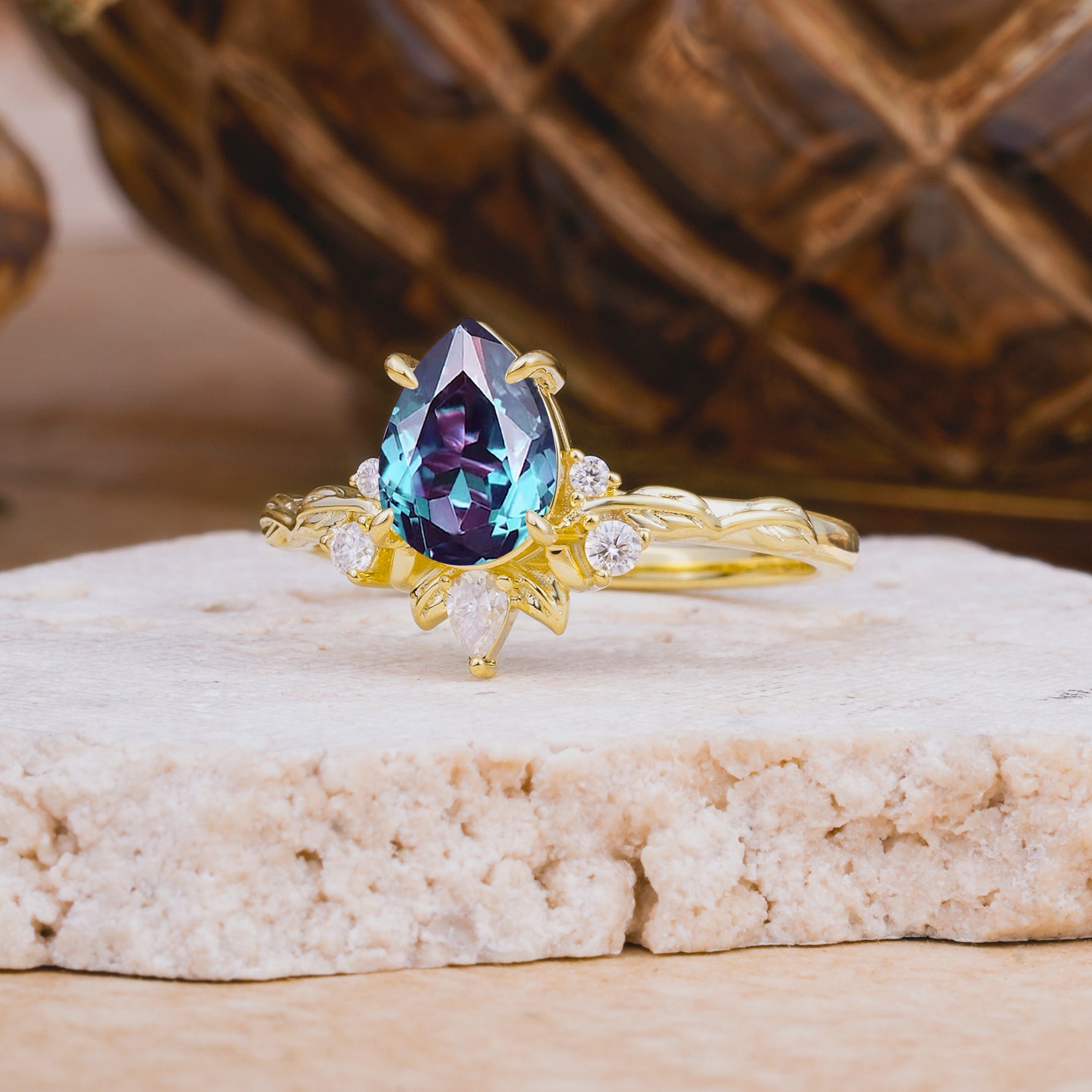 SR16996 Alexandrite Ring - Rose-Gold