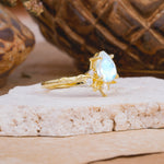 SR16996 Moonstone Ring - White-Gold