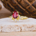 SR16996 Ruby Ring - Rose-Gold