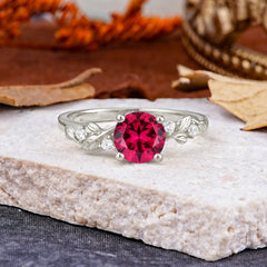 Heirloom-Grade 4 Prong Round Cut Ruby Ring