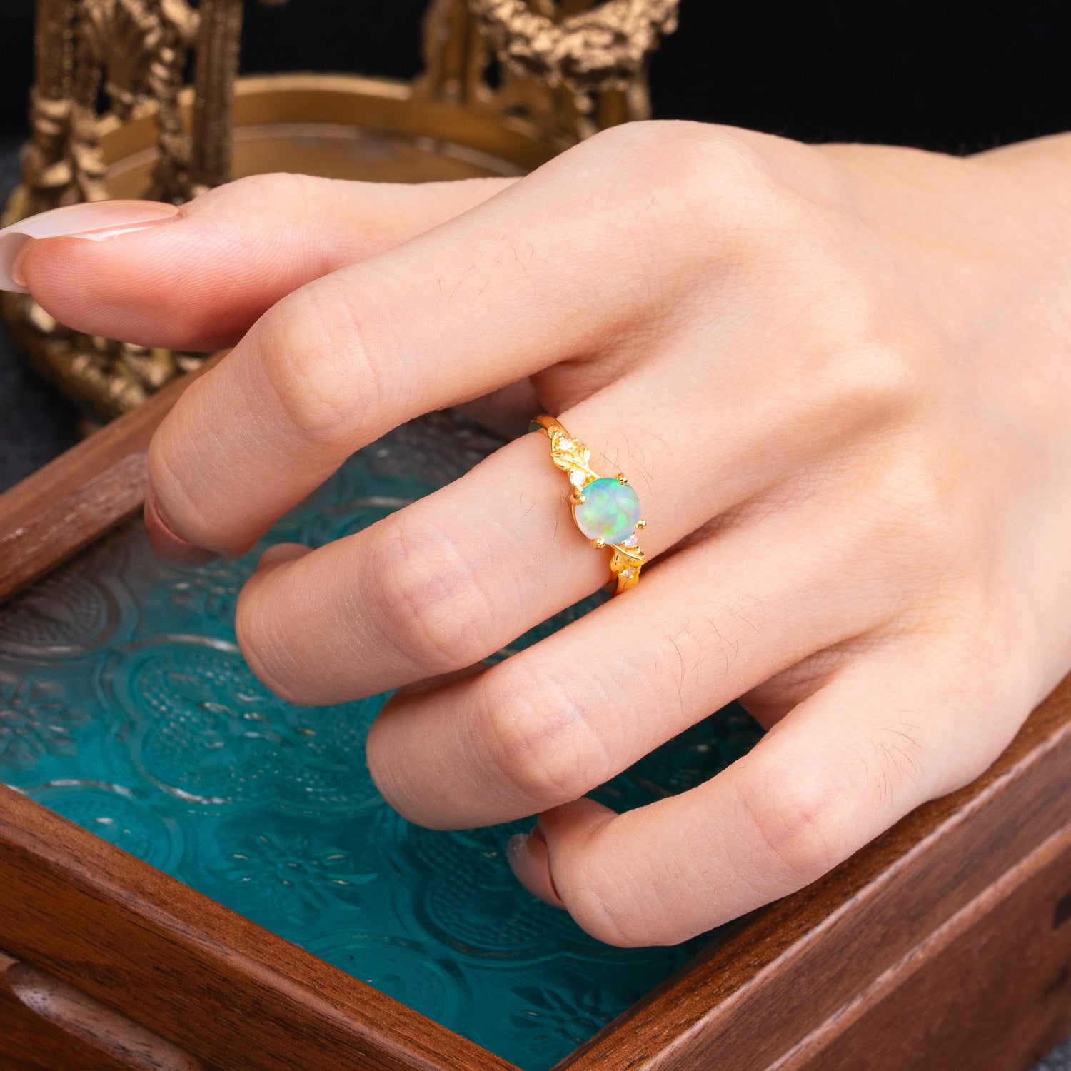 Heirloom-Grade Round Opal Ring