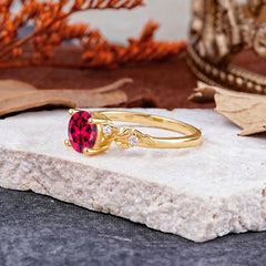 Heirloom-Grade 4 Prong Round Cut Ruby Ring
