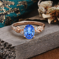 4 Prong Oval Sapphire Gold Ring for Timeless Love