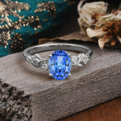 4 Prong Oval Sapphire Gold Ring for Timeless Love
