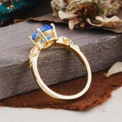 4 Prong Oval Sapphire Gold Ring for Timeless Love