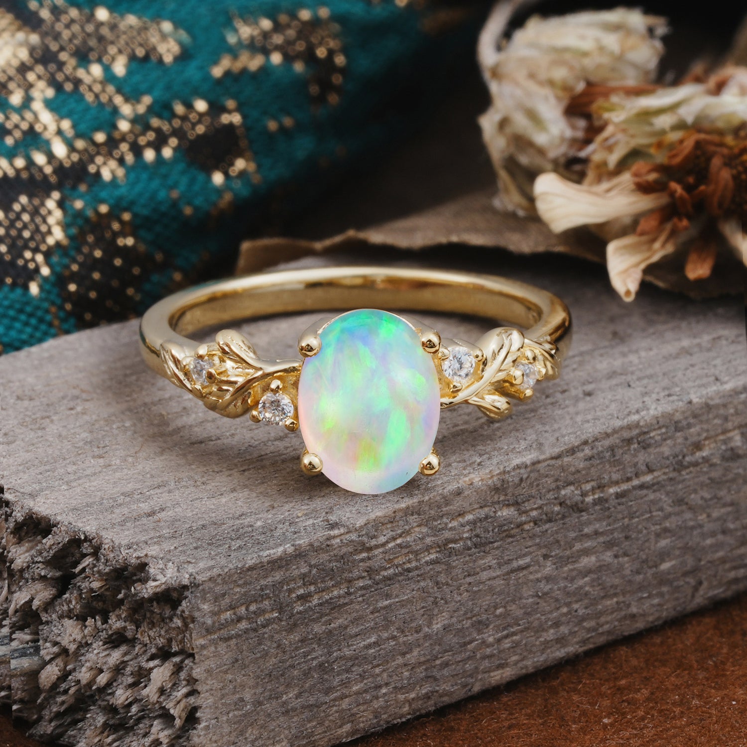 Oval Opal Engagement Ring for Timeless Love