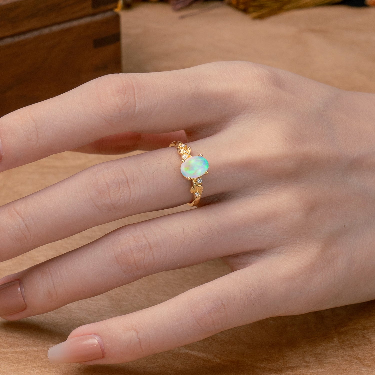 Oval Opal Engagement Ring for Timeless Love