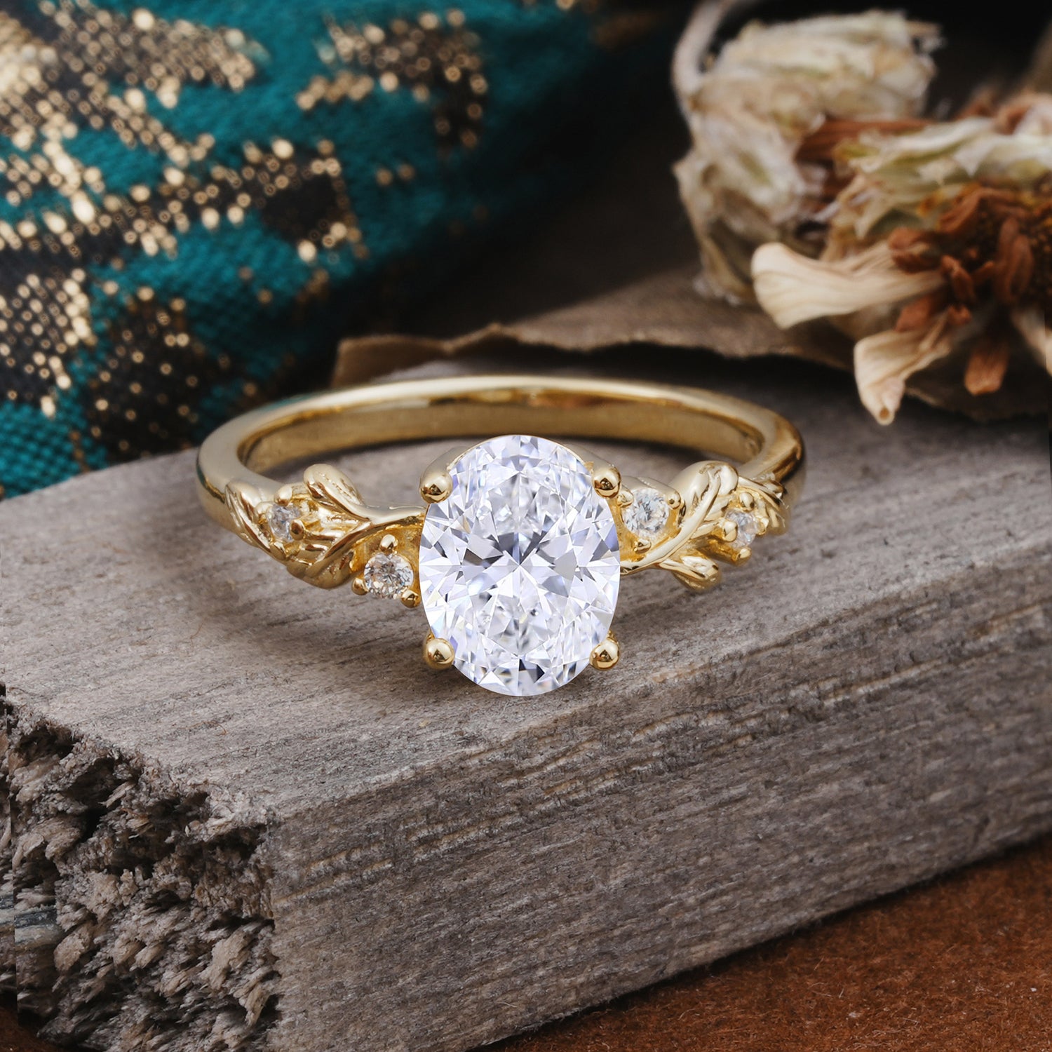 4 Prong Oval Lab Diamond Engagement Ring for Timeless Love