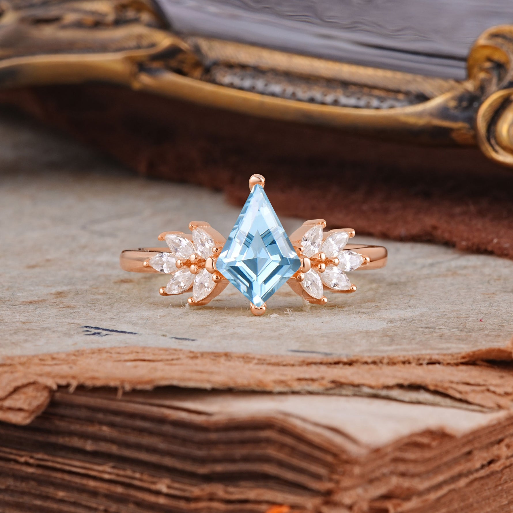 SR17017 Aquamarine Ring - Additional view