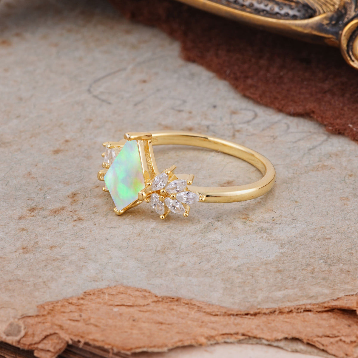 SR17017 Fire Opal Ring - Additional view