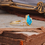 SR17017 Turquoise Ring - Rose-Gold