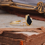 SR17017 Black Onyx Ring - Rose-Gold