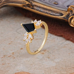 SR17017 Black Onyx Ring - White-Gold