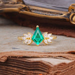 SR17017 Emerald Ring - Yellow-Gold