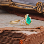 SR17017 Emerald Ring - Rose-Gold
