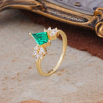 SR17017 Emerald Ring - White-Gold