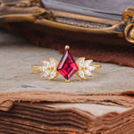 SR17017 Ruby Ring - Yellow-Gold