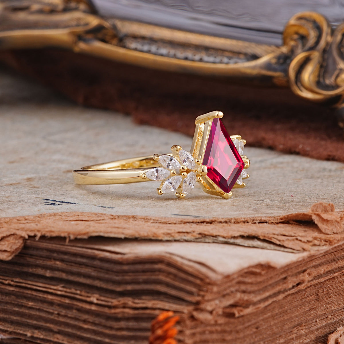 SR17017 Ruby Ring - Rose-Gold
