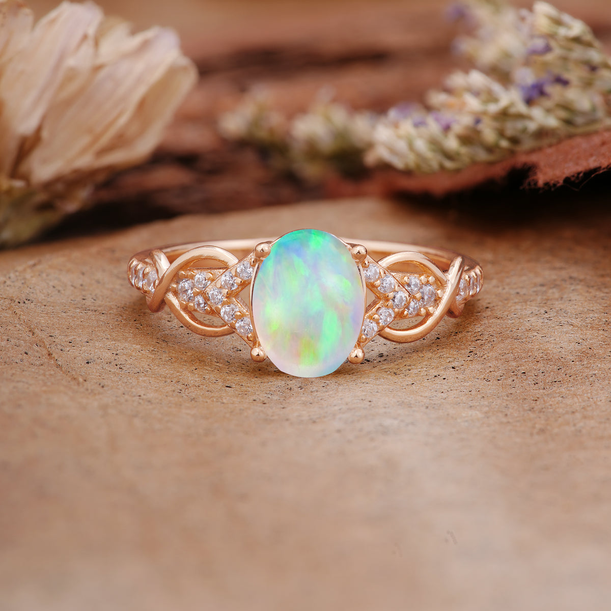 SR17022 Fire Opal Ring - Additional view