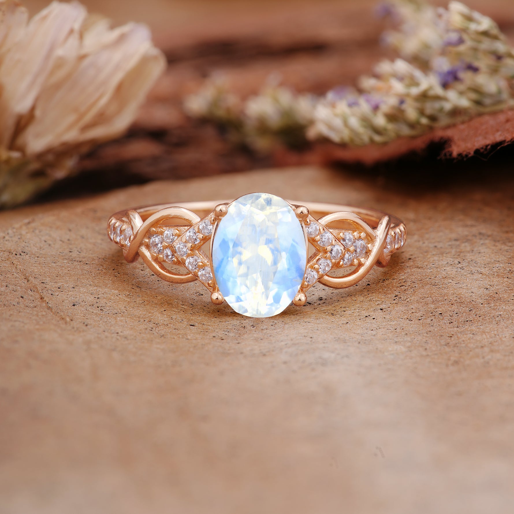 SR17022 Moonstone Ring - Additional view