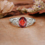 SR17022 Garnet Ring - Additional view