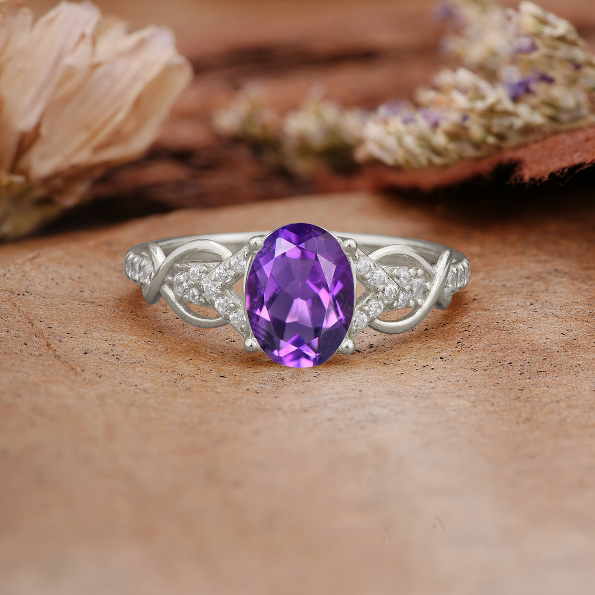 SR17022 Amethyst Ring - Additional view