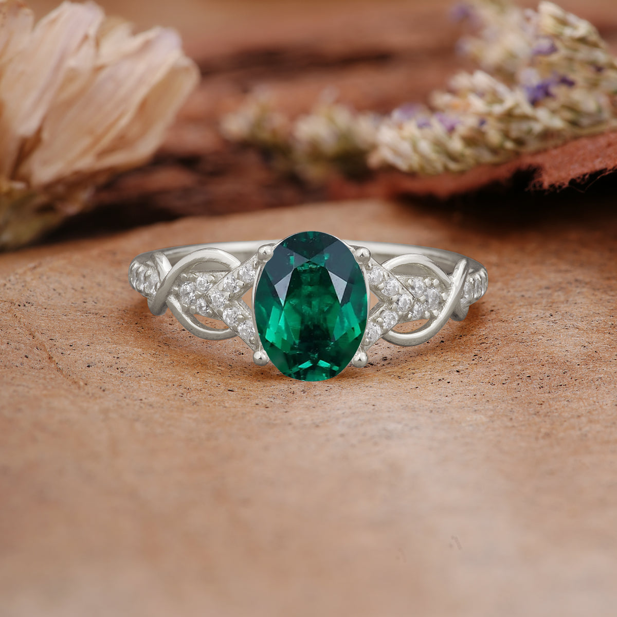 SR17022 Emerald Ring - Additional view