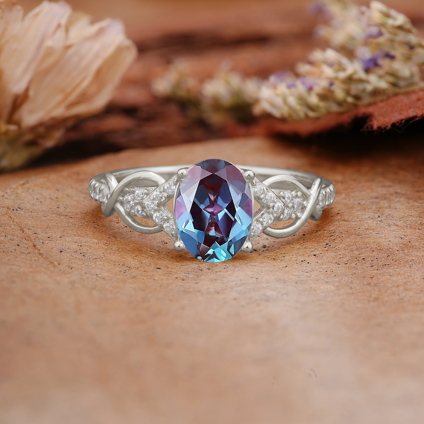 SR17022 Alexandrite Ring - Additional view