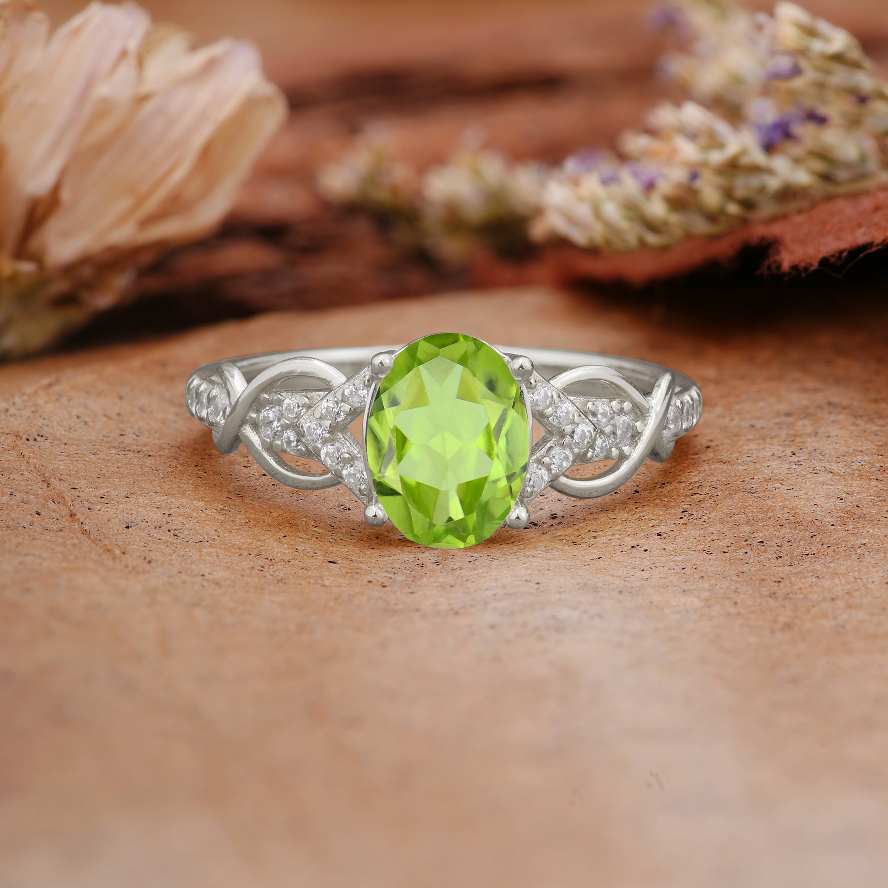 SR17022 Peridot Ring - Additional view