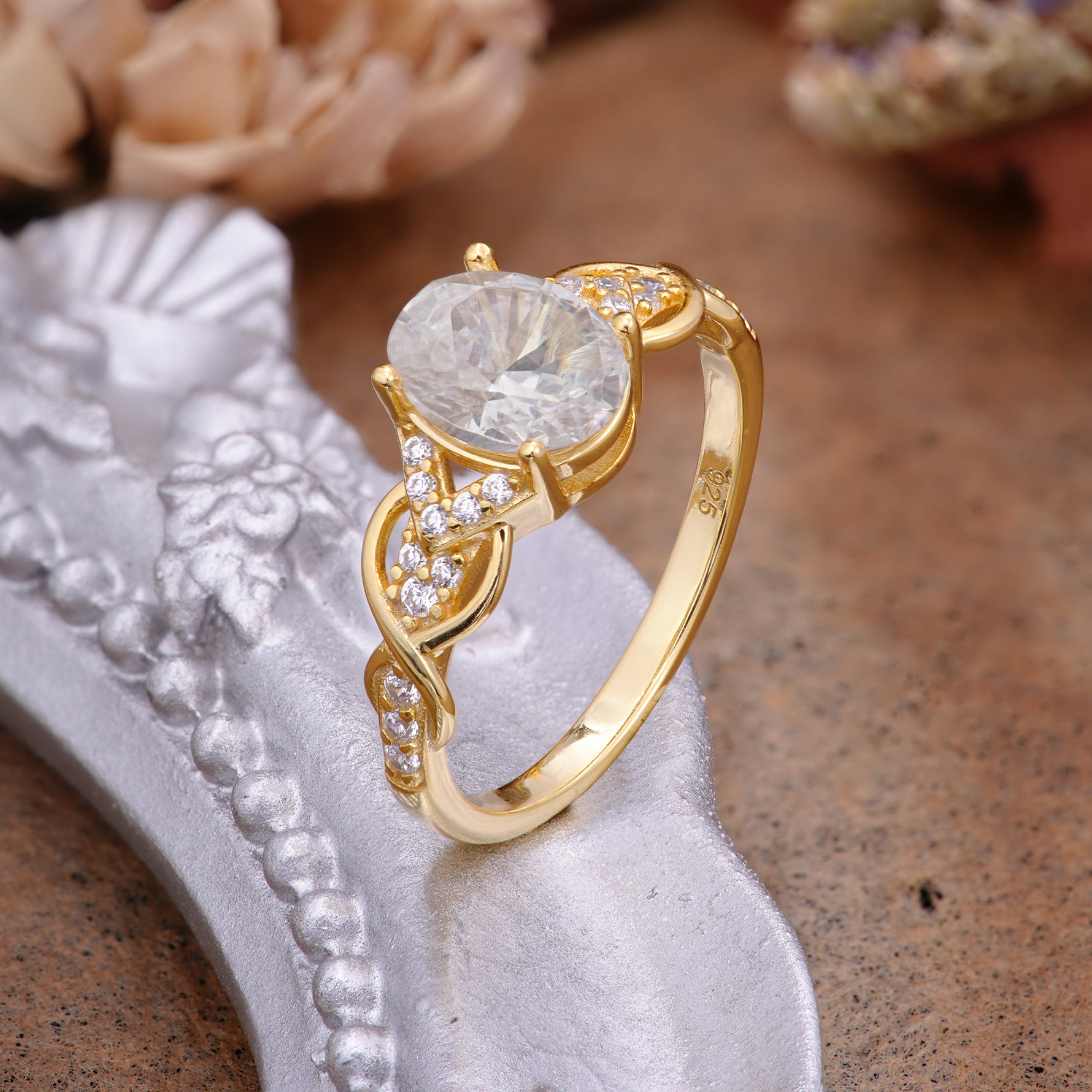 SR17022 Moissanite Ring - Additional view