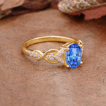 SR17022 Sapphire Ring - White-Gold